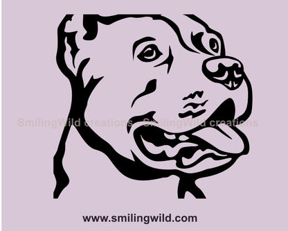 American pit bull terrier svg clip art