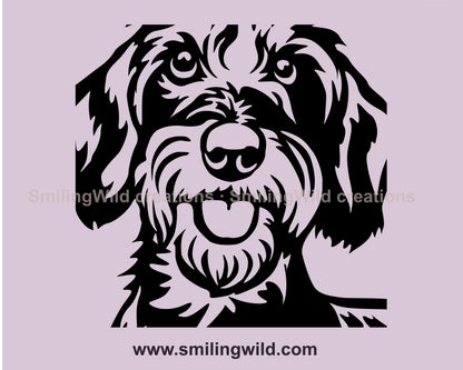 Wire Haired Dachshund svg clip art, dog vector graphic file