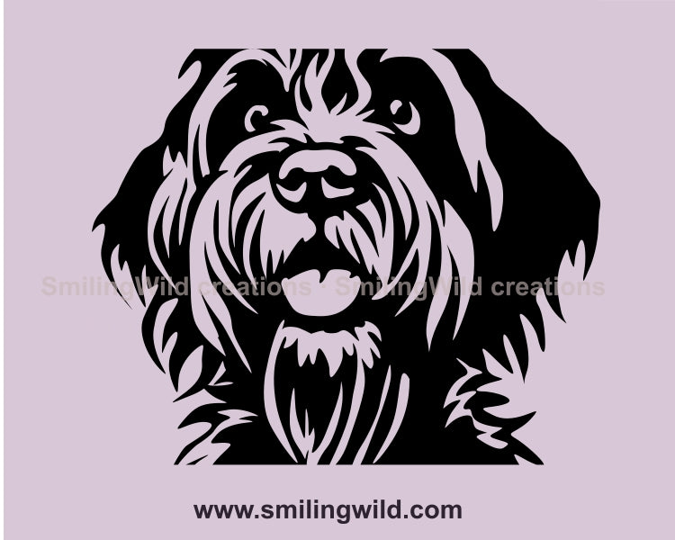 Sitting Wirehaired Pointing Griffon svg cuttable clip art design