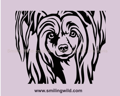 Chinese crested svg vector clip art design