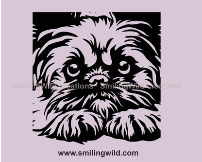 Brussels Griffon svg digital clip art vector file