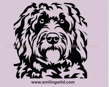 Goldendoodle SVG schneidbare Vektor ClipArt-Datei