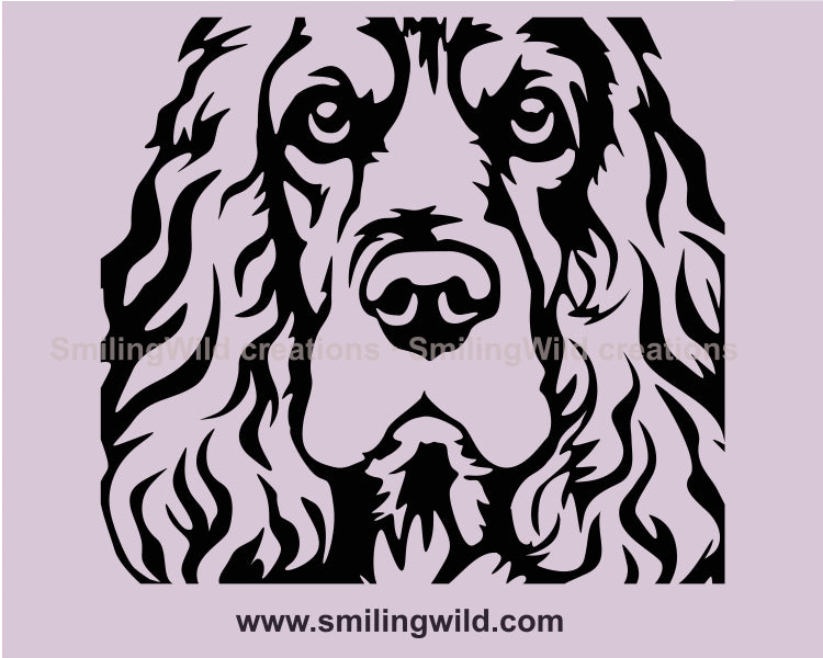 Cocker Spaniel Smiling Vector English cocker spaniel svg vector clip art portrait, dog svg – Smiling ...