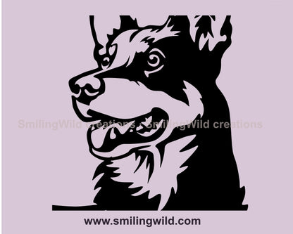 Australian Kelpie SVG Hund Clip Art Dateien, liegender Hund Vektor Grafik digitales Design