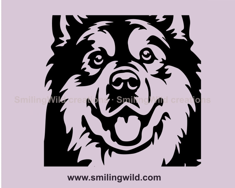 Malamute svg cuttable clip art face design, dog vector graphic