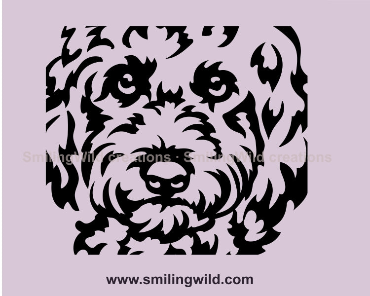 Cavapoo SVG, Vektor-Clipart, schneidbares Design, Hund SVG Grafik