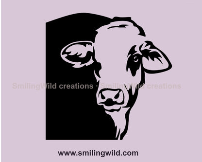 Braford bull svg clip art file, Braford cattle vector graphic design