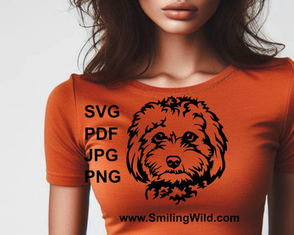 Cavapoo SVG, Vektor Clip Art, digitales Design, Hund SVG, digitale Kunst