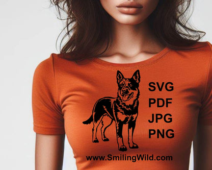 Australian cattle dog on t shirt print