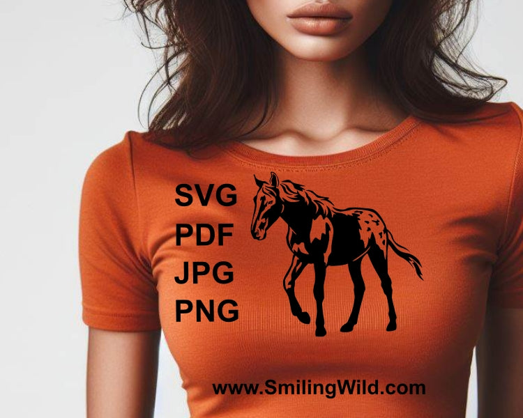 Appaloosa Pferd SVG ClipArt schneidbares Design