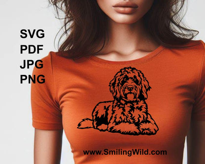 Goldendoodle SVG schneidbare Vektor ClipArt-Datei