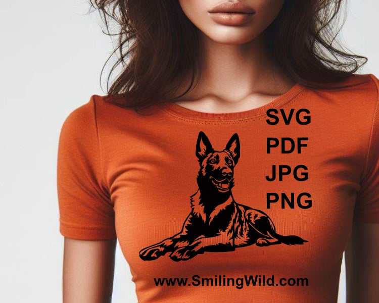 Dutch shepherd svg vector clip art