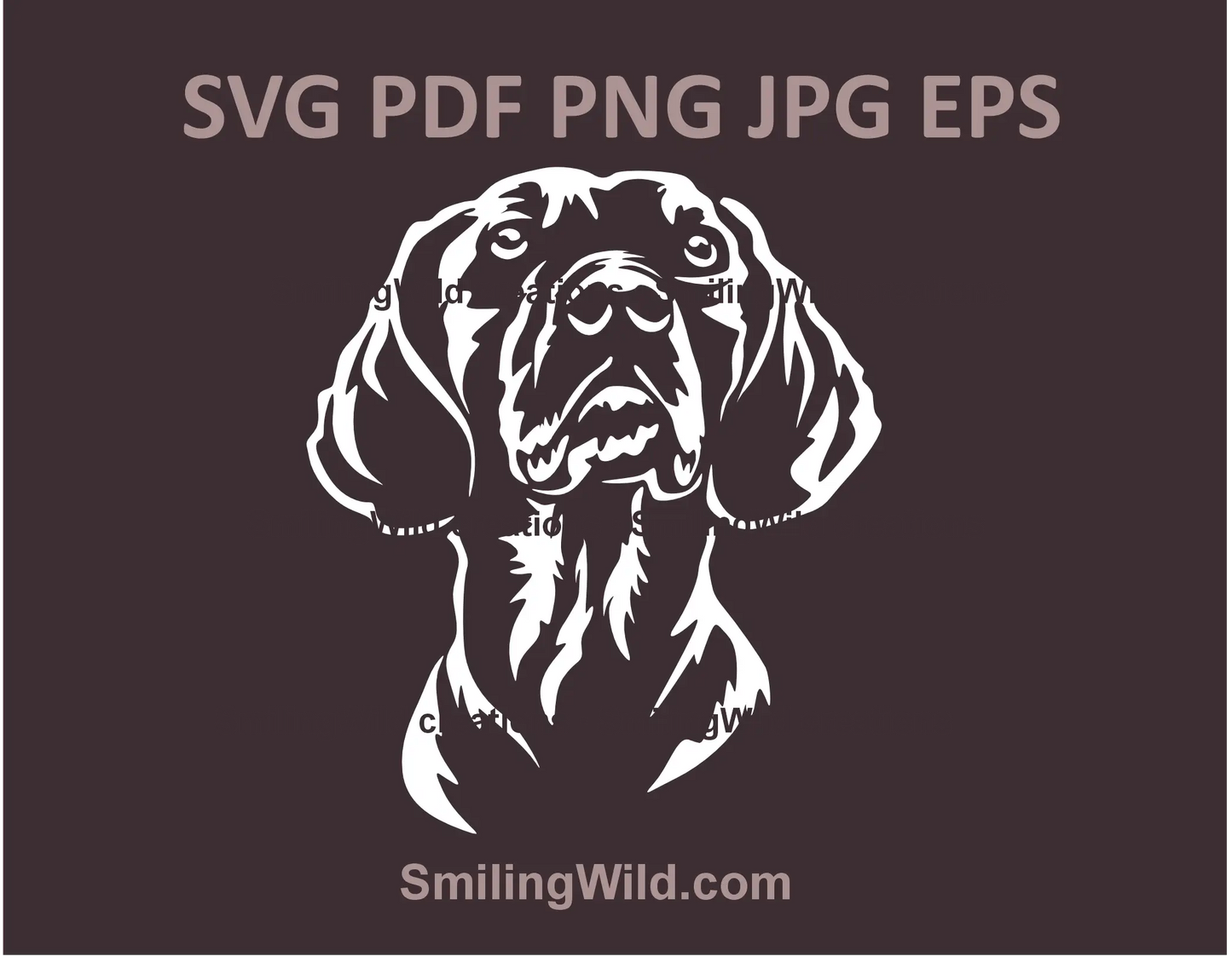 Schiller Hound SVG PNG vector graphic clipart, featuring a detailed design of the Swedish hunting dog for laser cutting and crafting