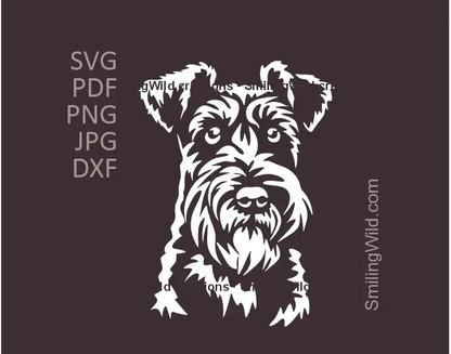 Wirehaired Fox Terrier white head SVG PNG DXF – cut file for Cricut and laser cutting crafts
