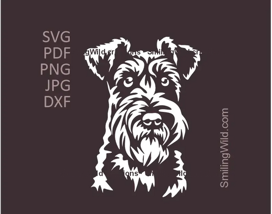 Wirehaired Fox Terrier white head SVG PNG DXF – cut file for Cricut and laser cutting crafts
