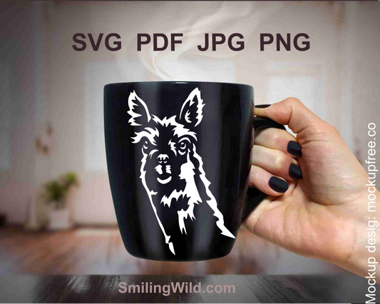 alpaca svg and png vector graphic clipart files for laser cutting