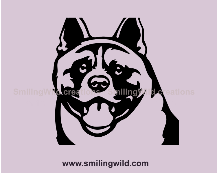 american akita graphic design that sutis clip art needs