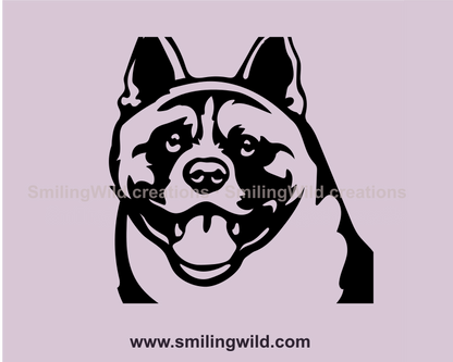 american akita graphic design that sutis clip art needs