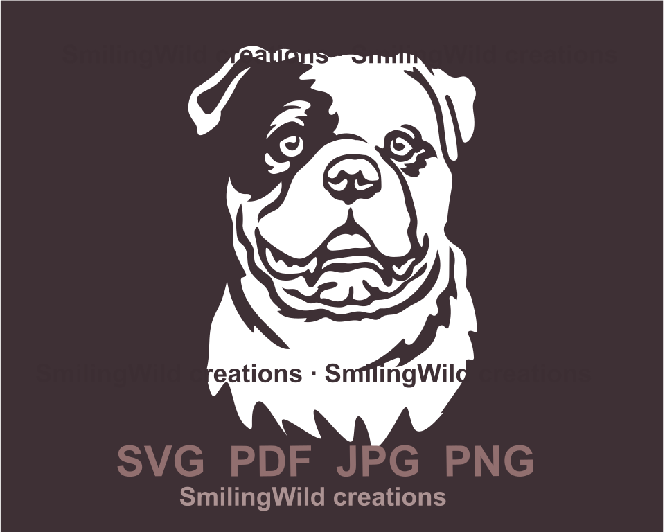 american bulldog white vector grpahic image