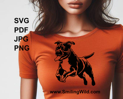 design application of American Pit Bull Terrier on a t shirt