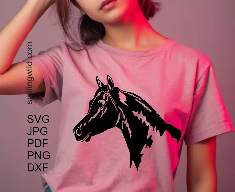 Arabian horse vector clipart detail showing clean lines for cutting