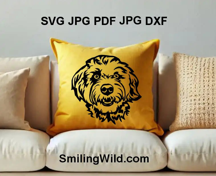Aussiepoo portrait vector design in PNG format for crafts