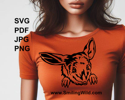 australian bilby digital design printed as t shirt application