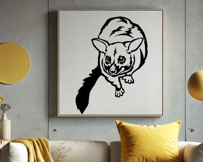 australian possum vector clip art desing as wallart decor