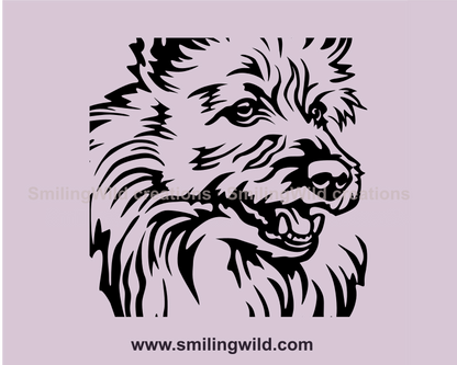 Australian terrier graphic style porrait