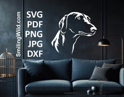 Hunting dog Azawakh decal design – white vector clipart for custom car stickers, laptop decals, and laser engraving projects