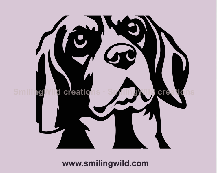 beagle face in graphic art