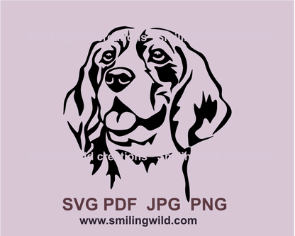 Beagle dog face graphic design