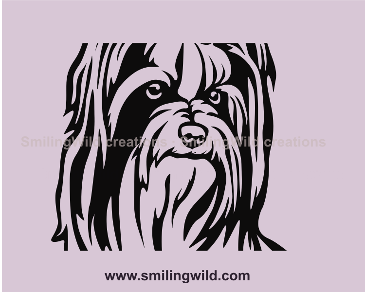 biewer terrier dog vector design for diy ideas