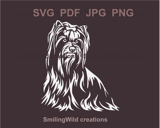 Biewer Terrier svg png cuttable digital image for crafting