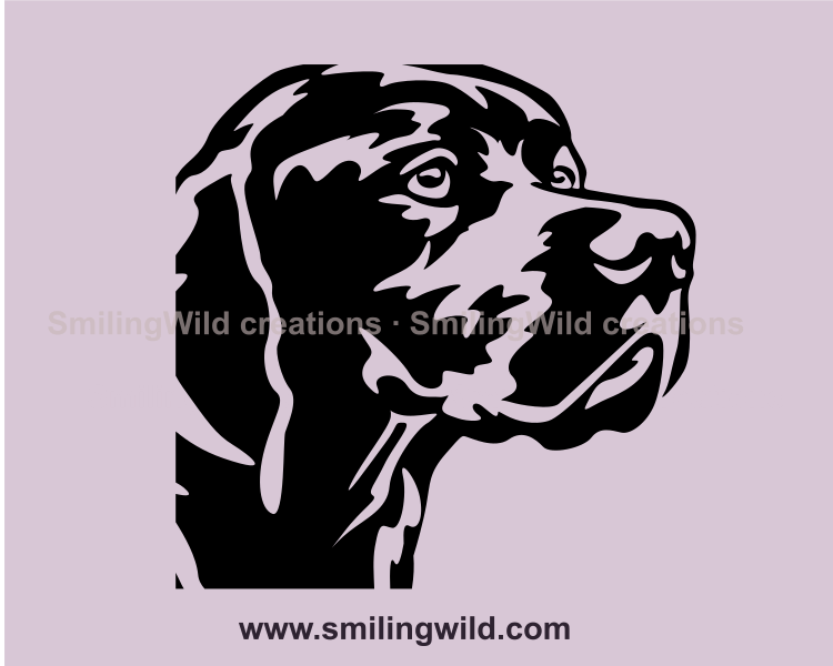 english pointer vector cuttable image