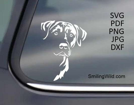 black mouth cur dog PNG clipart – digital craft file for vinyl and engraving
