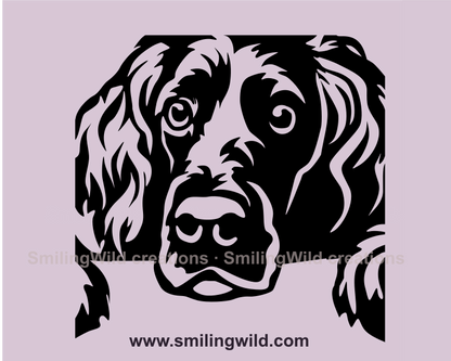 Peeking Boykin Spaniel SVG schneidbare Datei, Jagdhund SVG ClipArt