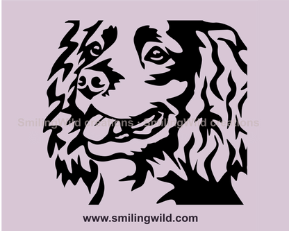 smiling boykin spaniel close up portrait