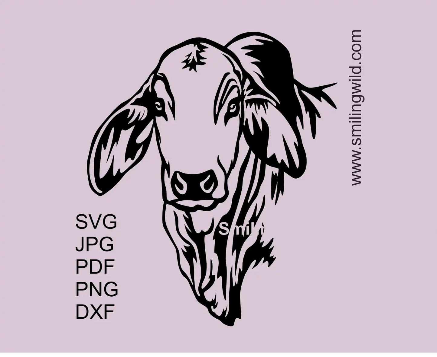 Brahman cow head SVG vector clipart SVG design preview
