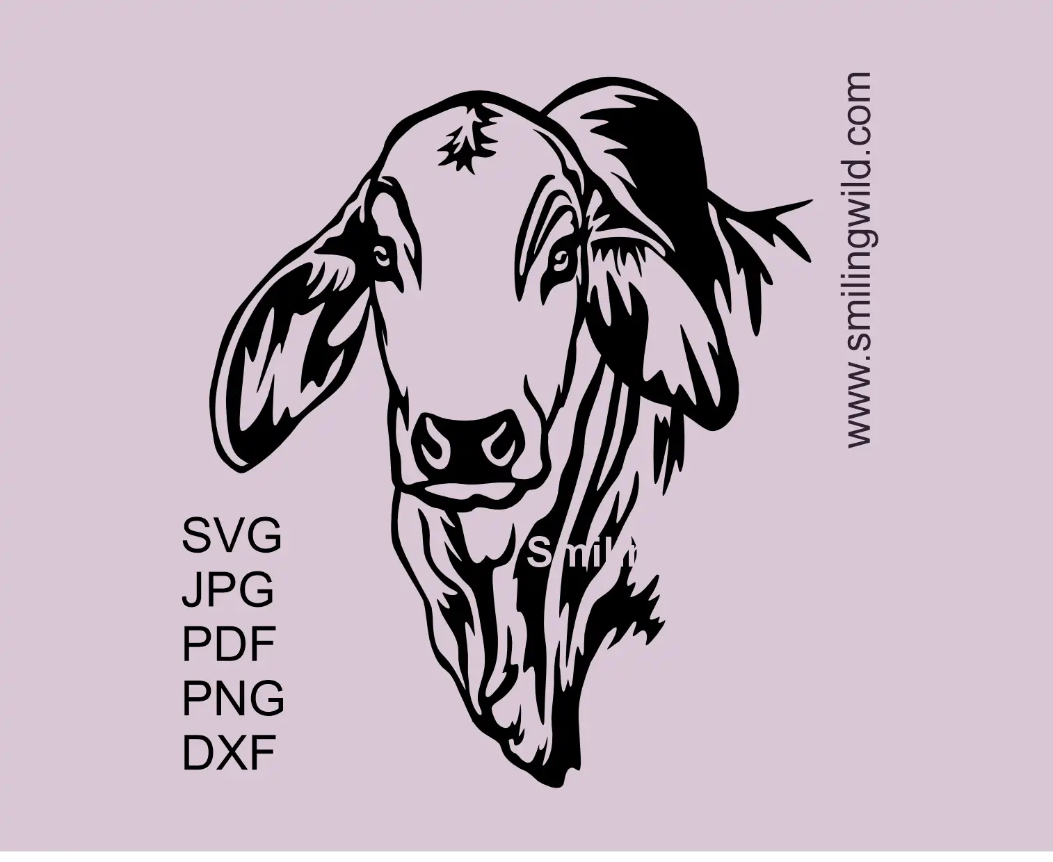 Brahman cow head SVG vector clipart SVG design preview