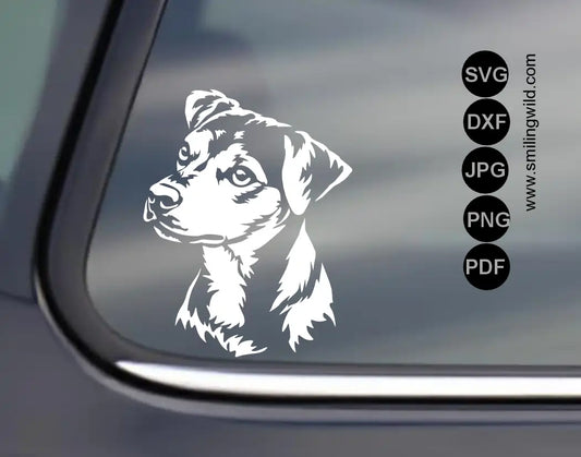 Brazilian Terrier detailed png and DXF stencil vector art for laser engraving, vinyl cutting and painting