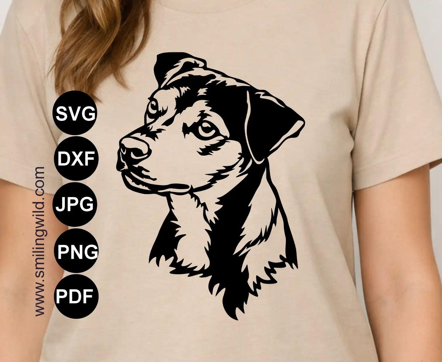 Realistic Brazilian Terrier face svg, png and dxf  vector art for plasma and CNC