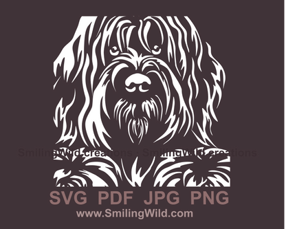 briard clip art design 