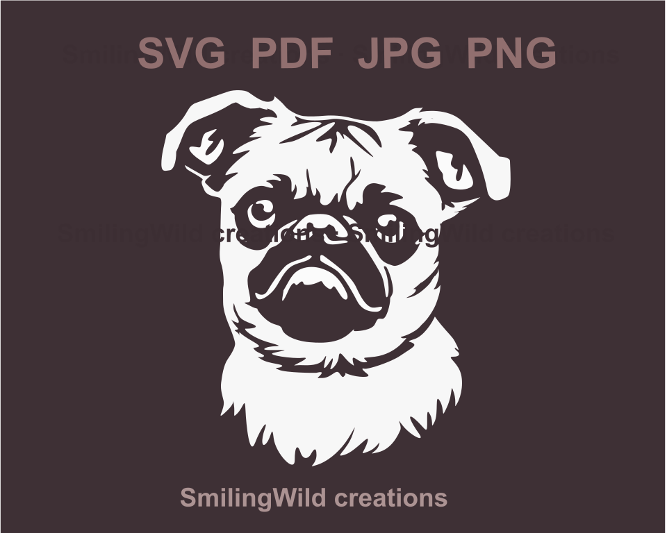 brussels griffon petit brabancon face in a svg cuttble clip art design