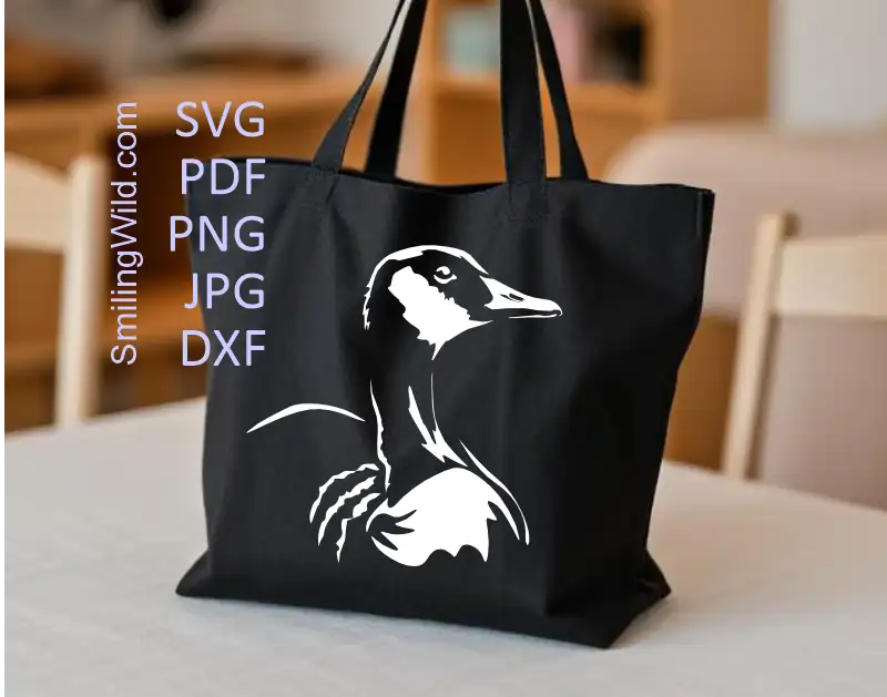 Preview of the PNG and DXF files included with the Canada Goose Clipart bundle, showcasing the available file structure.