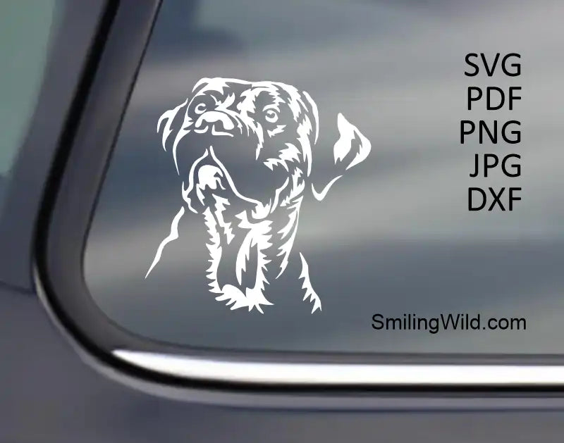 Example rendering of the Presa Canario - Canarian mastiff png and dxf Clipart - Dog White Digital Vector Images showing clear lines for mechanical and laser etching systems 