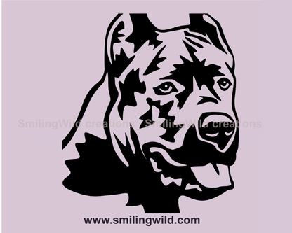 cane corso face in graphic style drawing