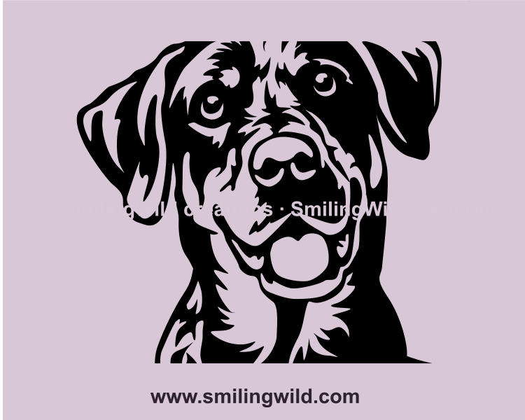 Smiling dog digital art features Catahoula leopar dog