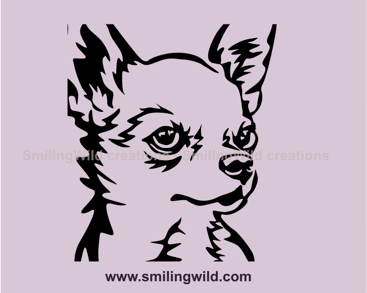 chihuahua face amde for clip art