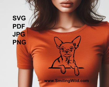 chihuahua svg t shirt applicaiton decal